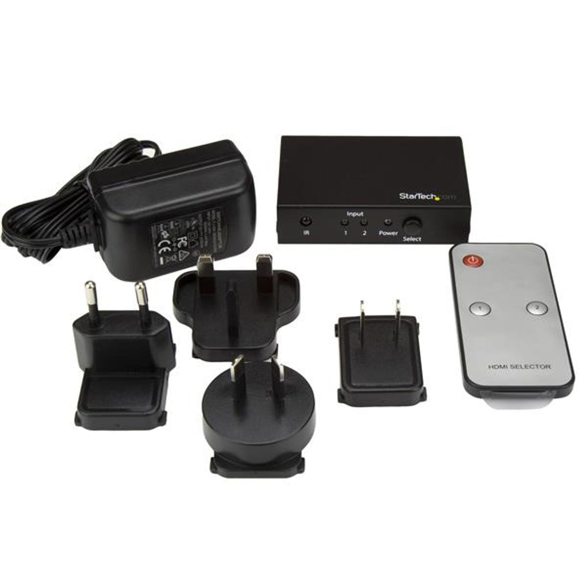 StarTech.com 2-Port HDMI Switch 4K 60Hz IR Support