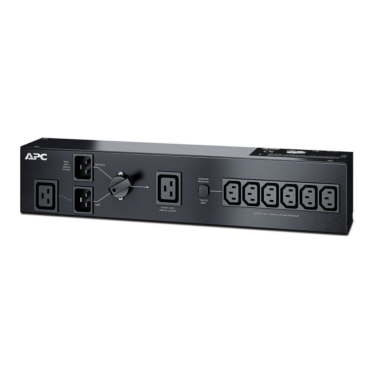 APC Service Bypass Panel 230V 16A BBM IEC C20 Input 7 C13 C19 Outputs