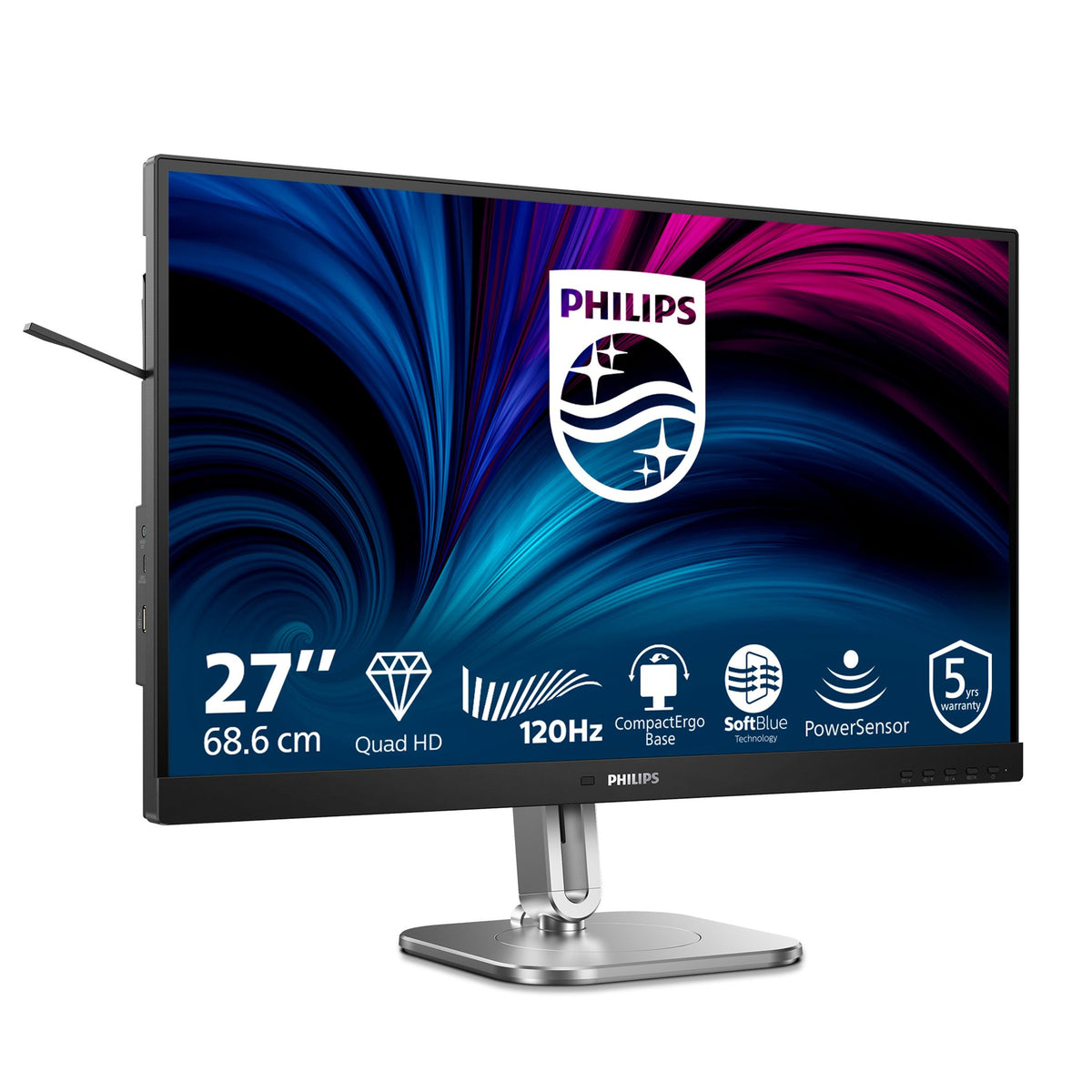 Philips 27B2N4500 27" QHD 120Hz IPS Business Monitor DP/HDMI SPK