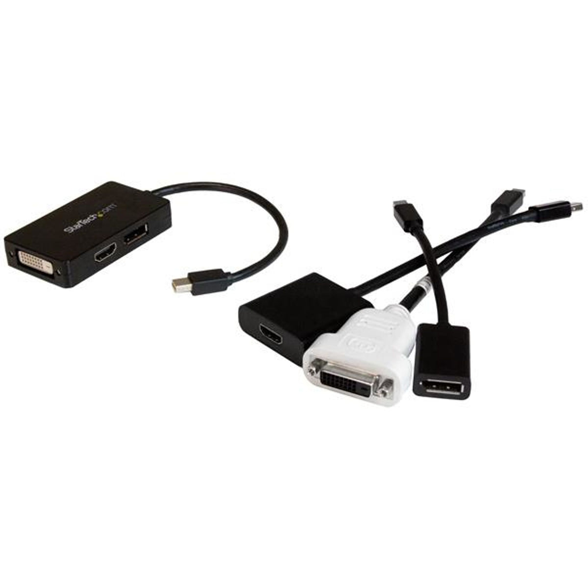 StarTech.com Mini DisplayPort to DP DVI HDMI Adapter Black