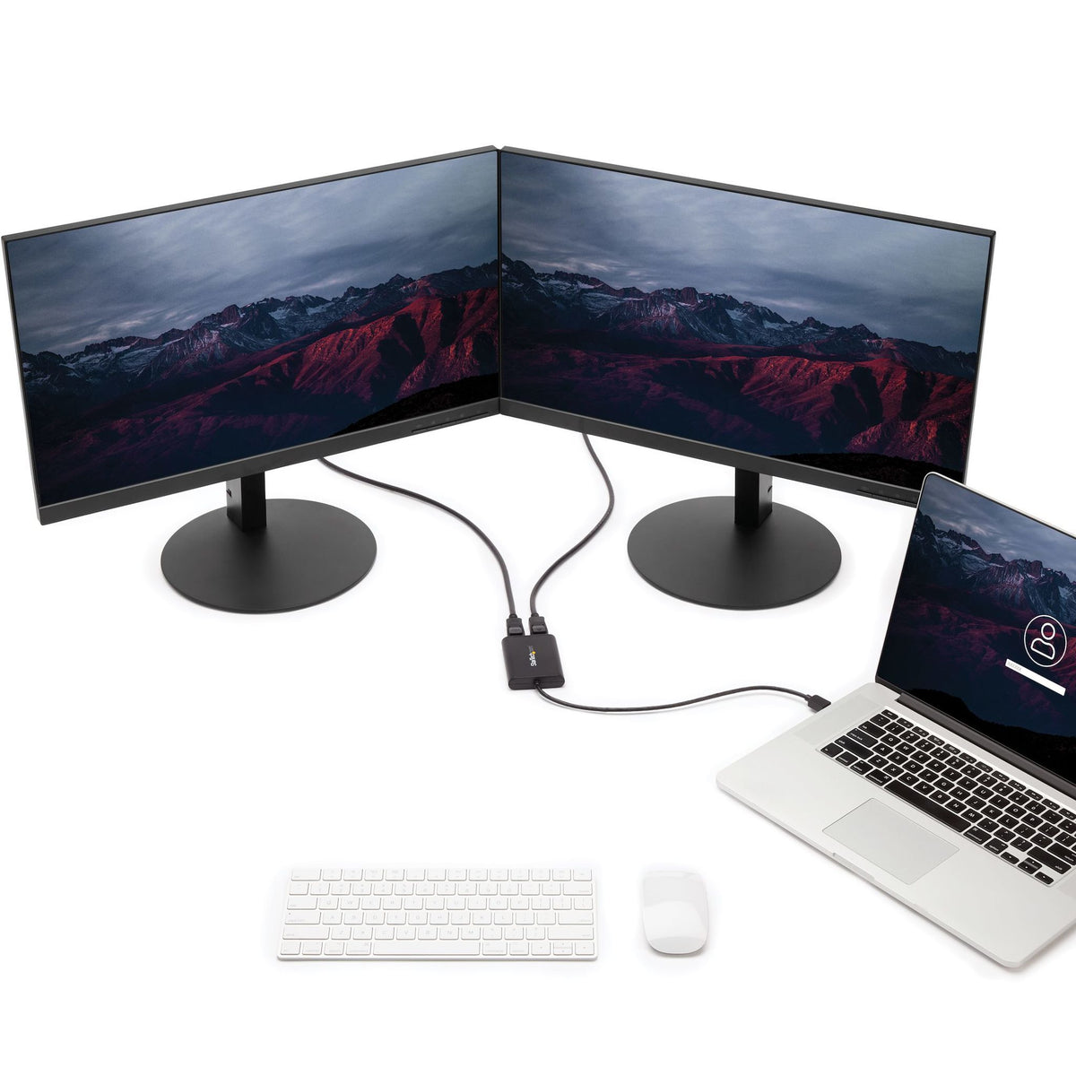 StarTech.com USB to Dual DisplayPort Adapter 4K 60Hz USB 3.0 Dual Monitor
