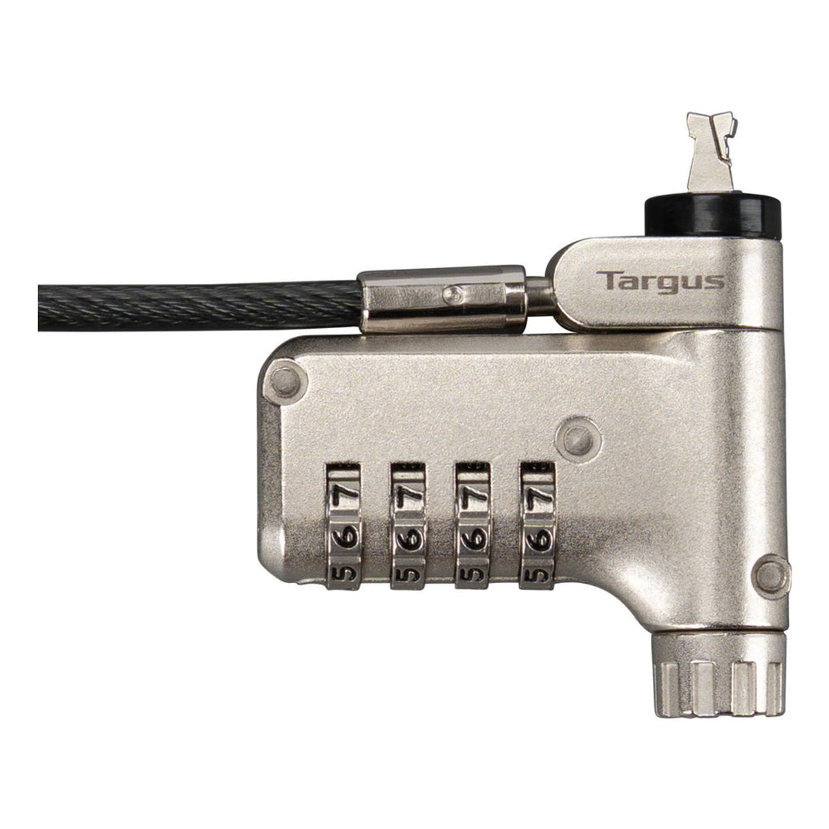 Targus DEFCON ASP106RGLXS 1.98m Resettable Combo Cable Lock Silver
