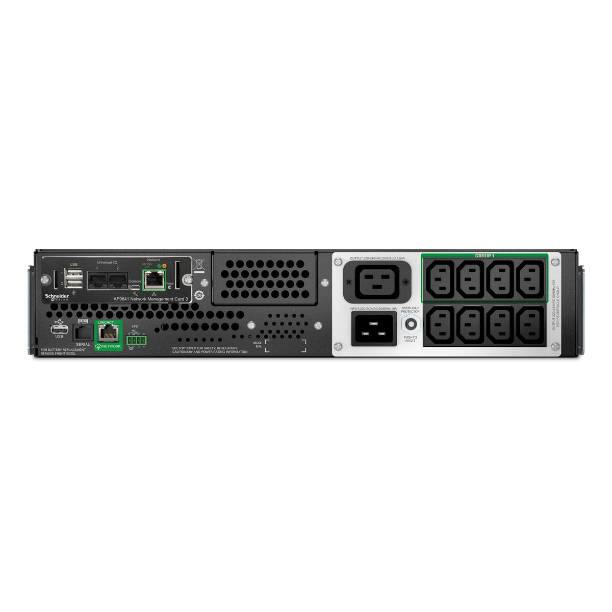 APC Smart-UPS Line Interactive 2200VA Lithium-Ion Rack 2U 8x IEC C13 1x C19 AVR