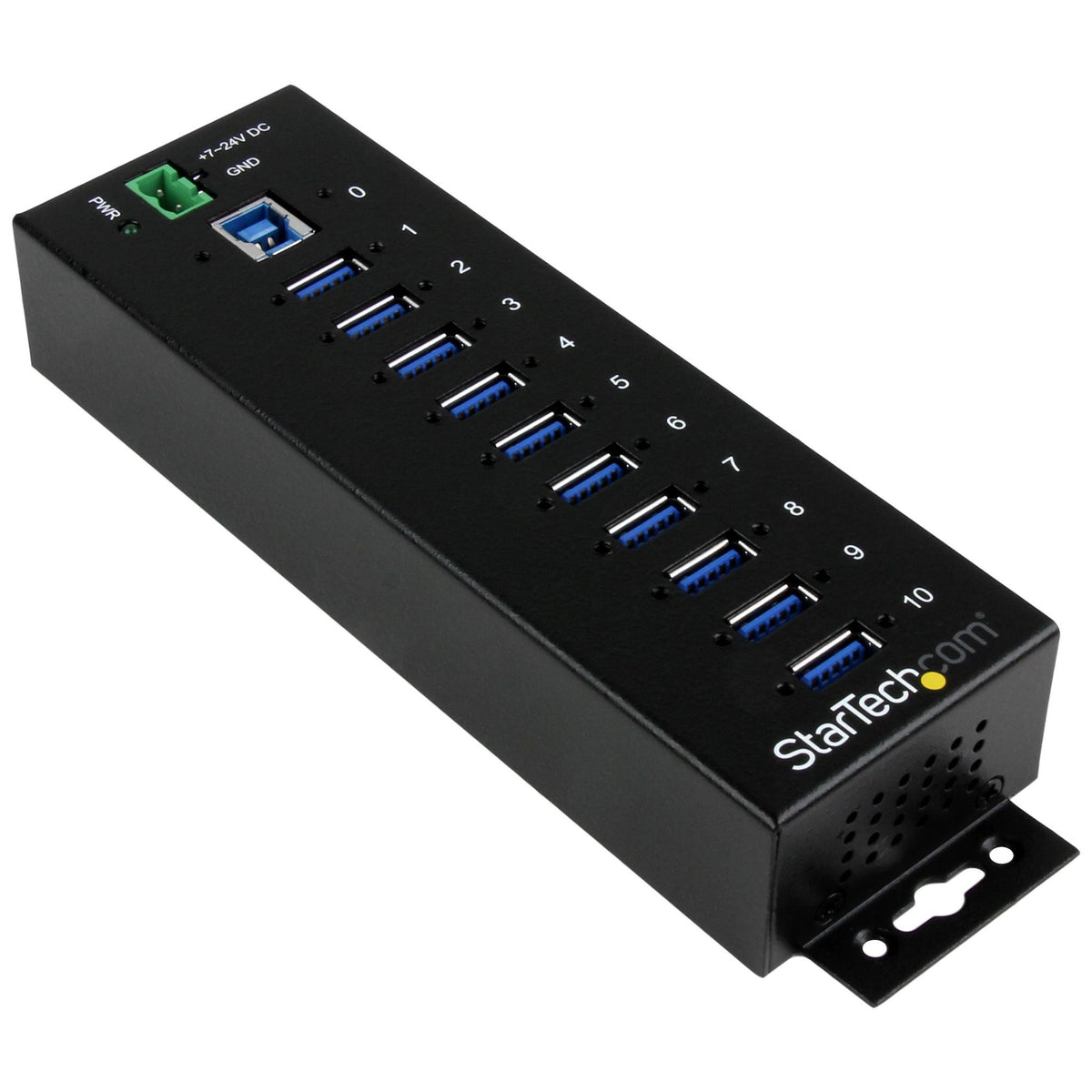 StarTech.com USB Hub 10 USB 3.0 Ports External Black