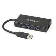 StarTech 3-Port USB 3.0 Hub with Gigabit Ethernet 5Gbps Aluminum