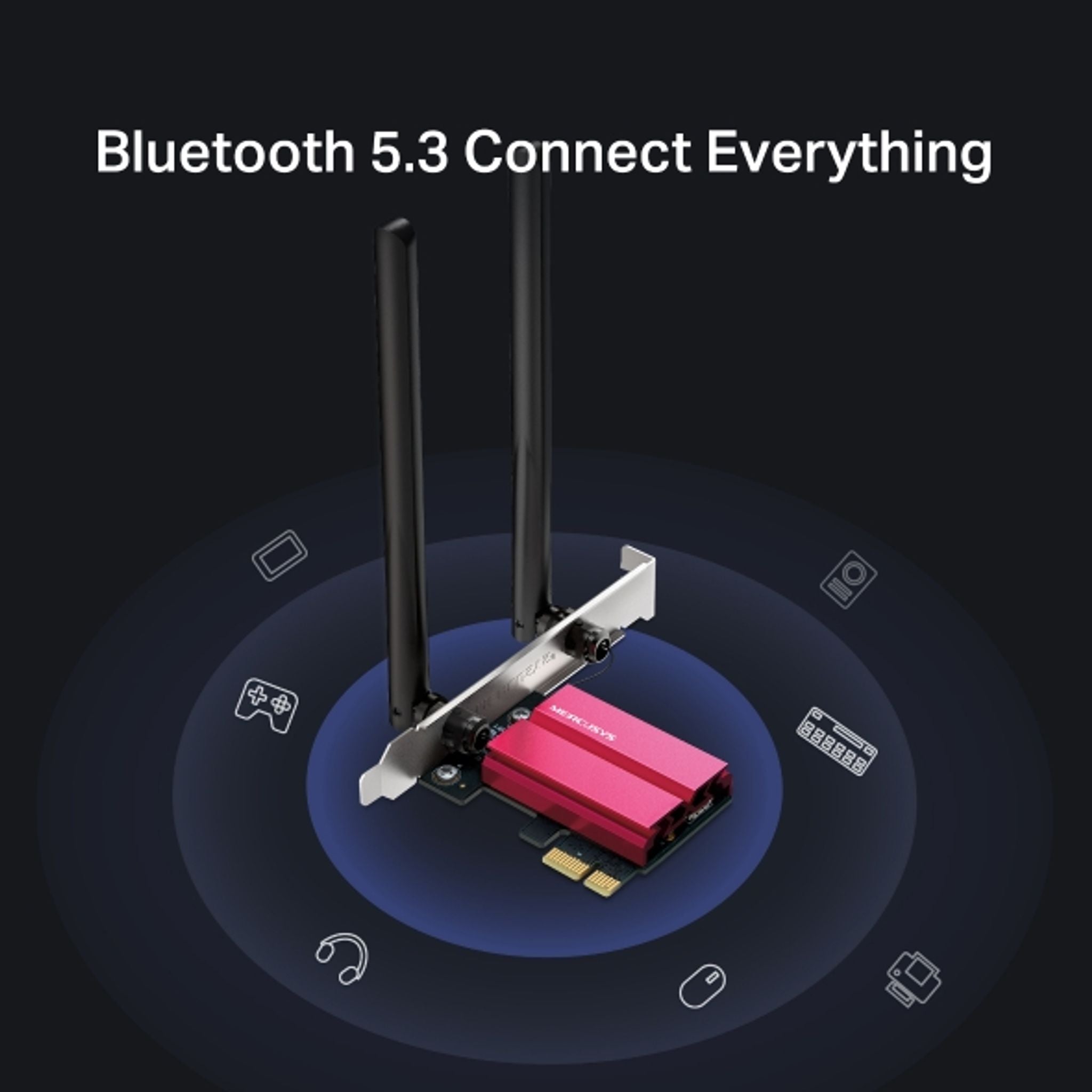 Mercusys MA86XE AXE5400 Wi-Fi 6E Bluetooth 5.2 PCIe Adapter 2402Mbps @6GHz 24... tl:72b0fbd9