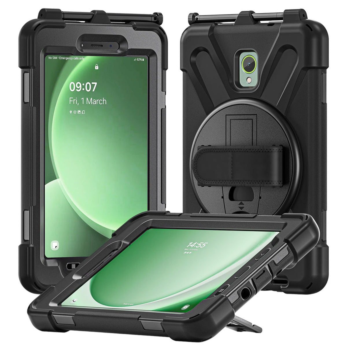 Strike Rugged Case with Hand Strap and Lanyard for Samsung Galaxy Tab Active5/3
