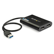 StarTech.com USB to Dual DisplayPort Adapter 4K 60Hz USB 3.0 Dual Monitor