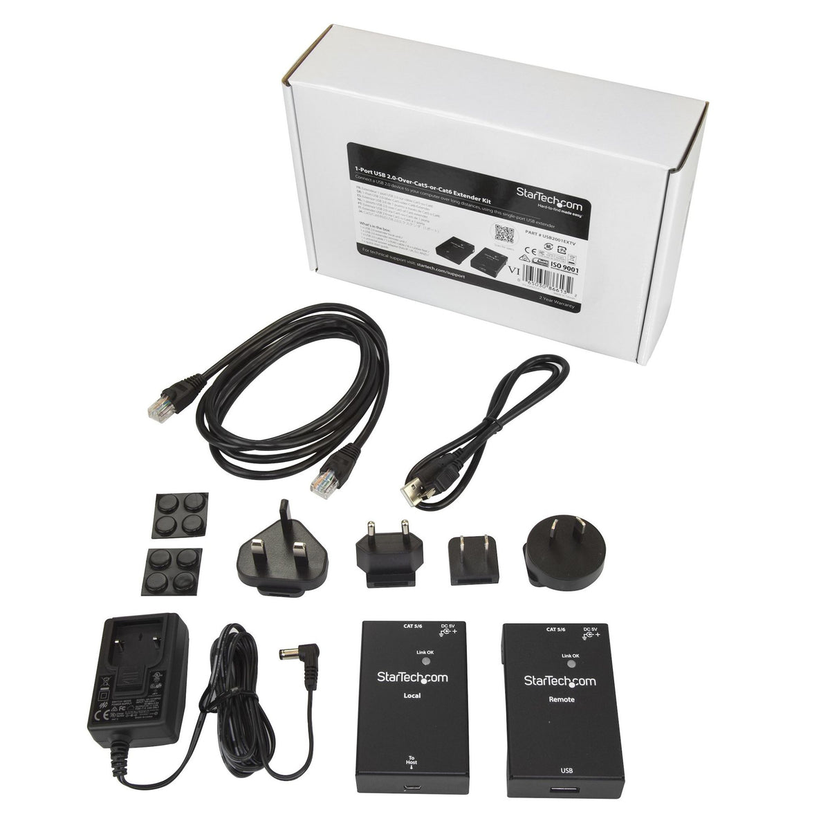 StarTech.com USB 2.0 Extender Kit 165ft 480Mbps Powered Steel