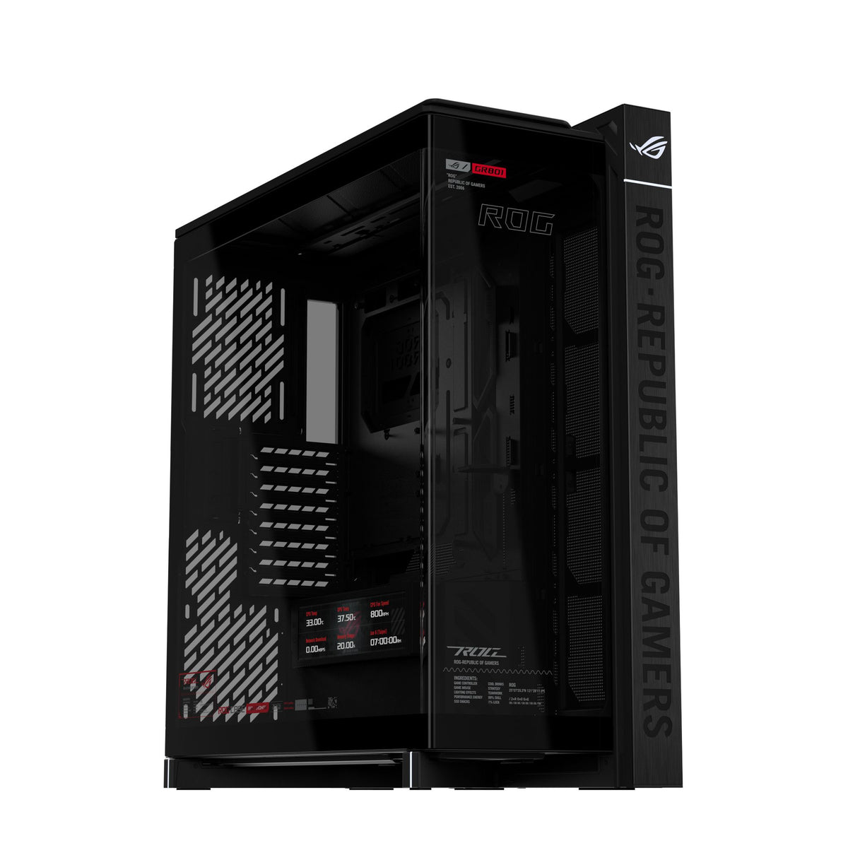 ASUS ROG Cronox GR801 EATX Full Tower Case 9.2" LCD 400MM GPU 360MM RAD Black