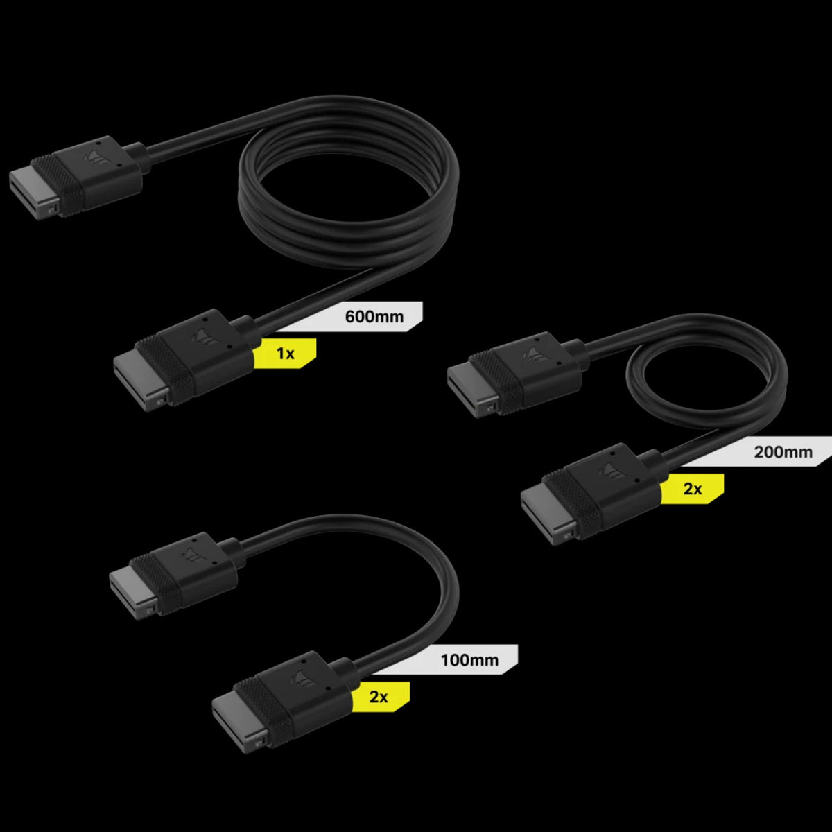 Corsair iCUE LINK Cable Kit 100mm 200mm 600mm Black tl:dba631ad