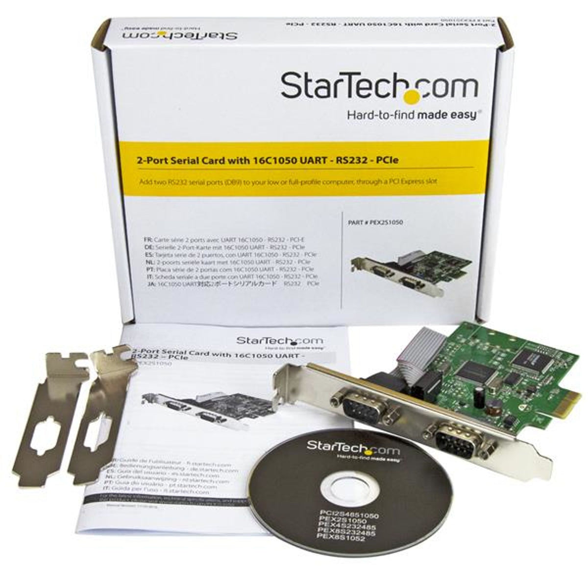 StarTech.com Serial Adapter PCI Express x1 2 Port Low-profile