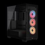 Corsair 3500X LX-R RGB E-ATX Mid-Tower Case Black Side 360mm Rad Glass Panels USB-C tl:101188b1