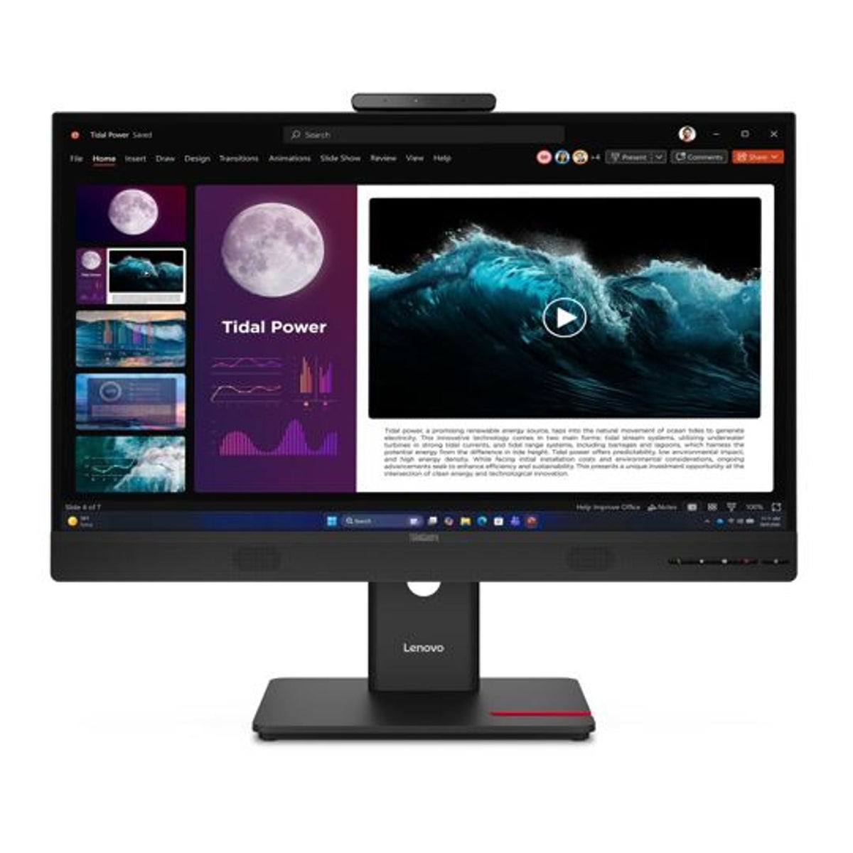 Lenovo ThinkCentre Tiny-In-One 27 Gen 6 27" QHD IPS Monitor 5MP+IR Camera USB-B