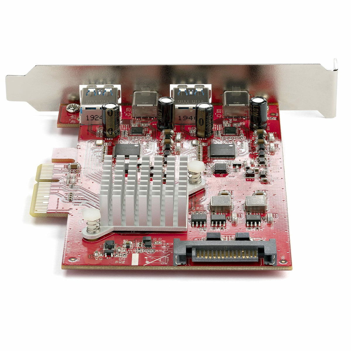 StarTech.com USB Adapter - PCI Express x4 - Plug-in Card - Red - UASP Support