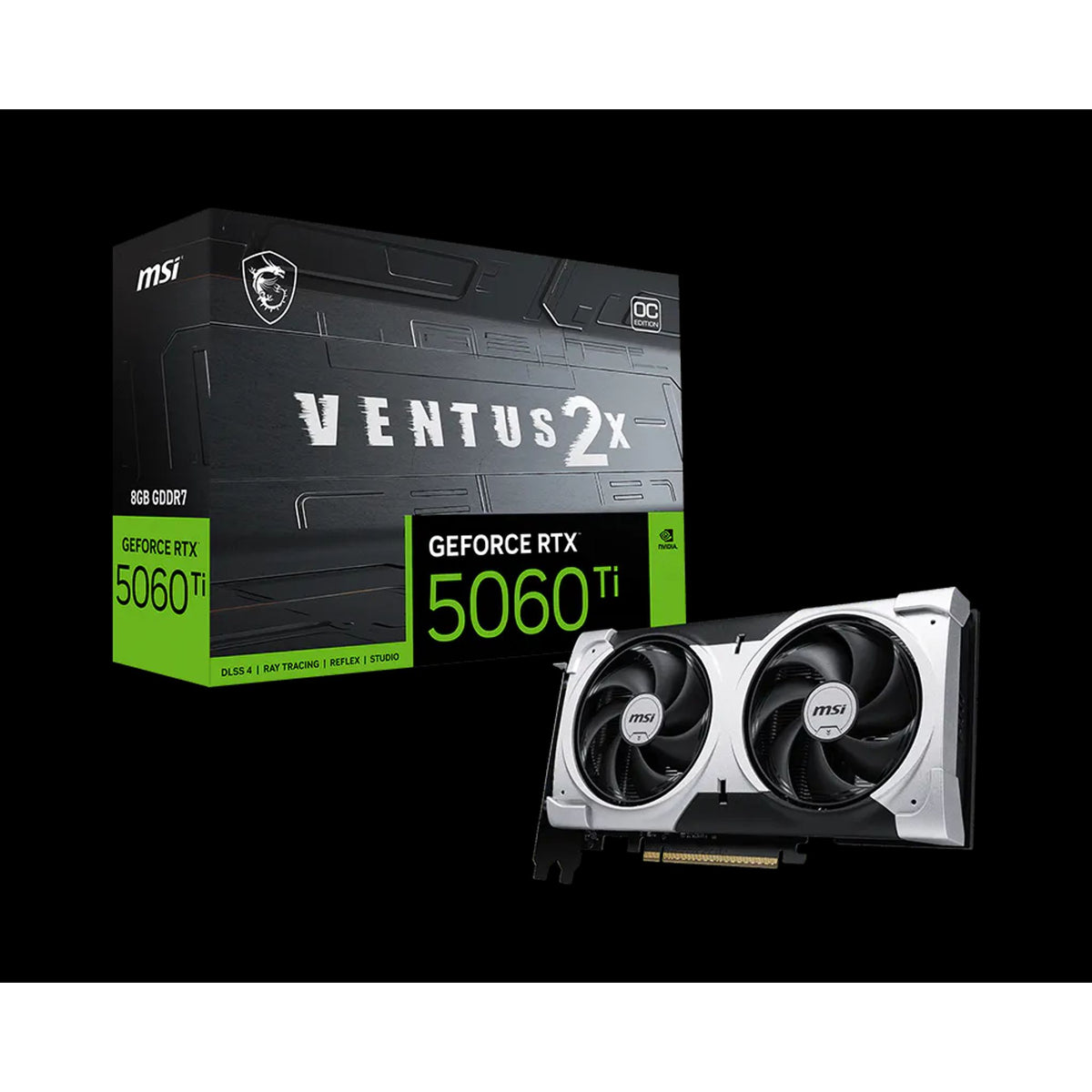 MSI GeForce RTX 5060 Ti 8G VENTUS 2X OC PLUS 8GB GDDR7 2602MHz Graphics Card tl:86748e87