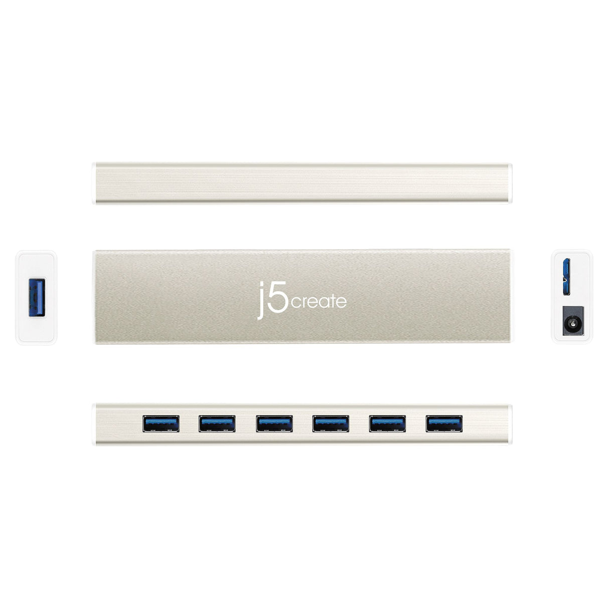 j5create JCH377 USB Hub - USB Type C - 640 MB/s - Notebook Mouse Keyboard Flash