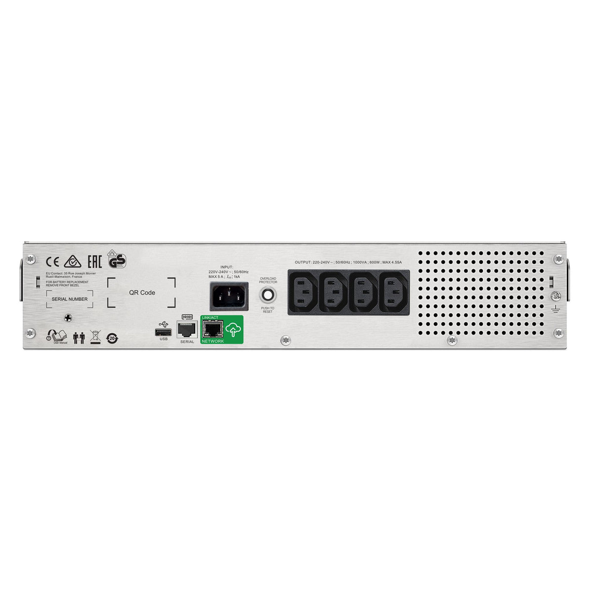 APC Smart-UPS C 1500VA Line Interactive 2U Rackmount 4x IEC C13 Outlets USB