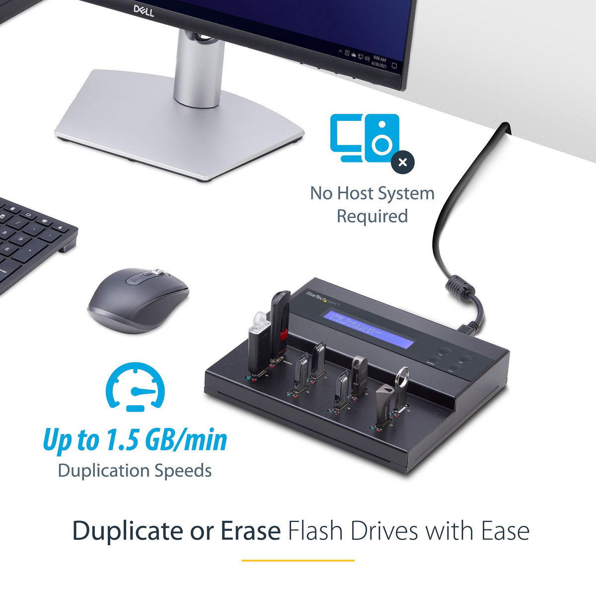 StarTech USB 1 to 7 Flash Drive Duplicator/Eraser USB 3.0 1.5GB/min
