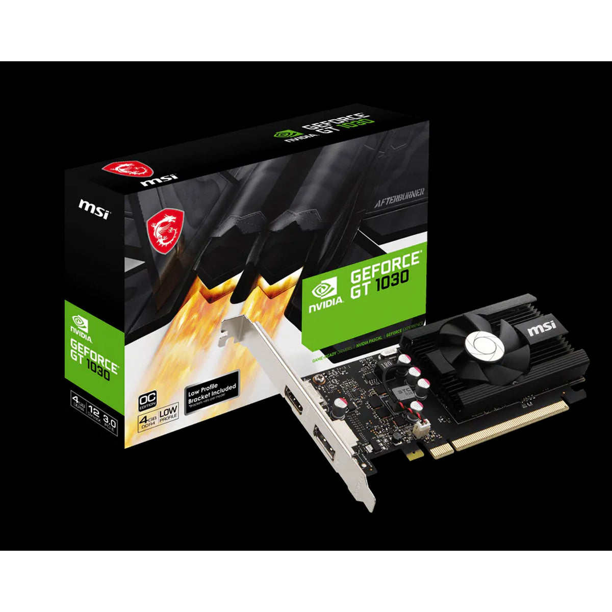 MSI GeForce GT 1030 4GD4 LP OC Video Card PCIe 3.0 1430 MHz Boost HDMI 2.0 tl:741f89b7