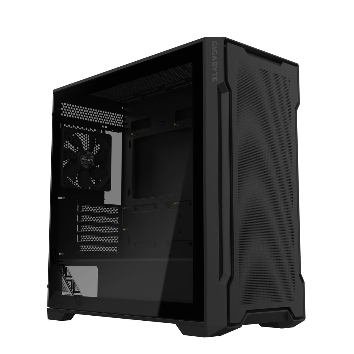 Gigabyte C102 Glass Black Mid Tower Case Micro-ATX Mini-ITX 2x USB 3.0 120mm Fan tl:ece45acf