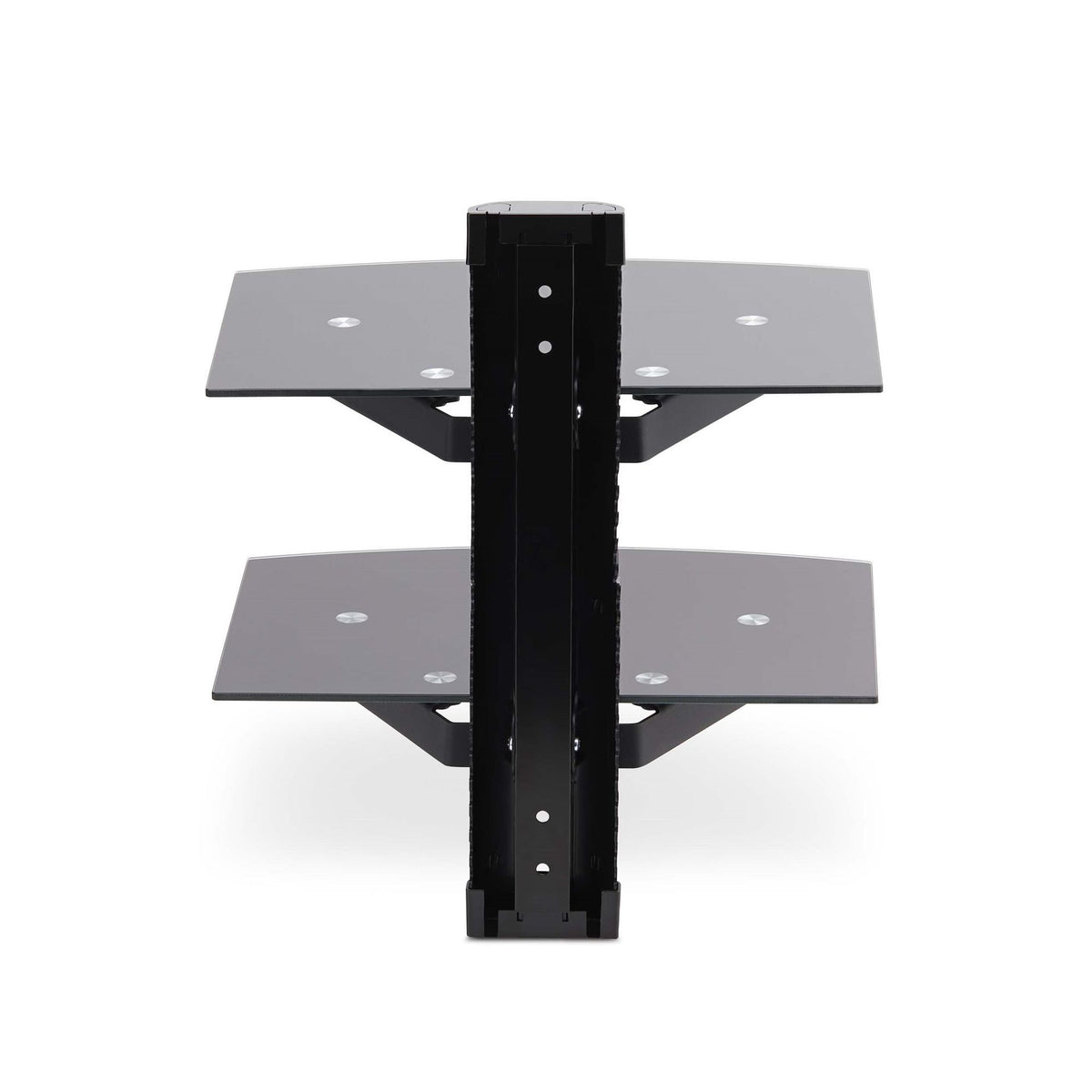 StarTech.com Dual Floating AV Shelves Black Tempered Glass 7kg Per Shelf