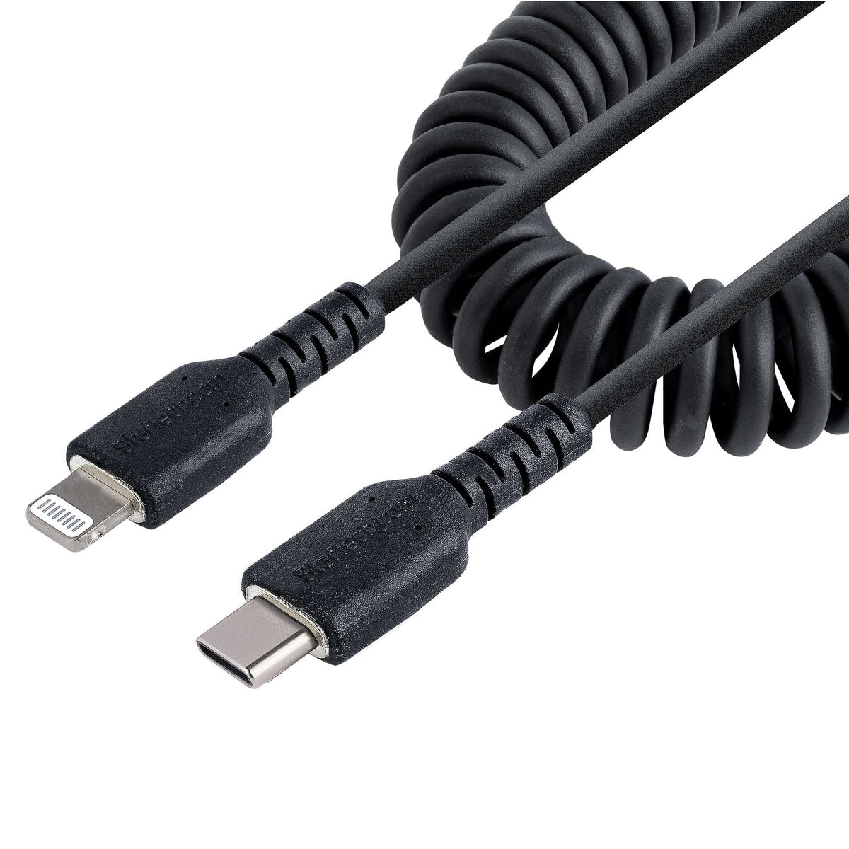 StarTech.com 50cm Coiled USB-C to Lightning Cable MFi Certified TPE Jacket Black
