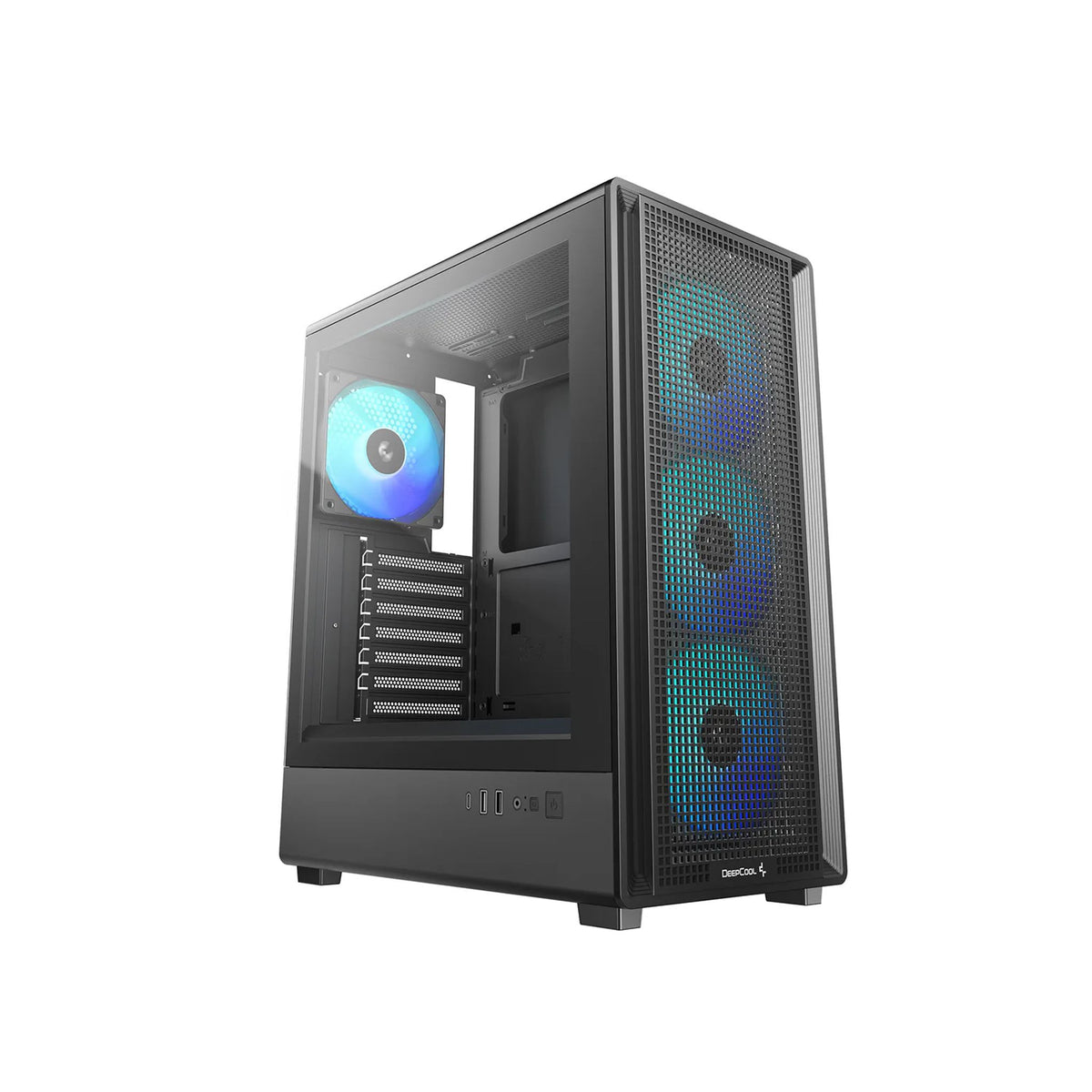 DEEPCOOL CC550 4F High Airflow Mid-Tower ATX Case 4 Pre-Installed Fans USB3.0 Type-C Audio tl:f3244801