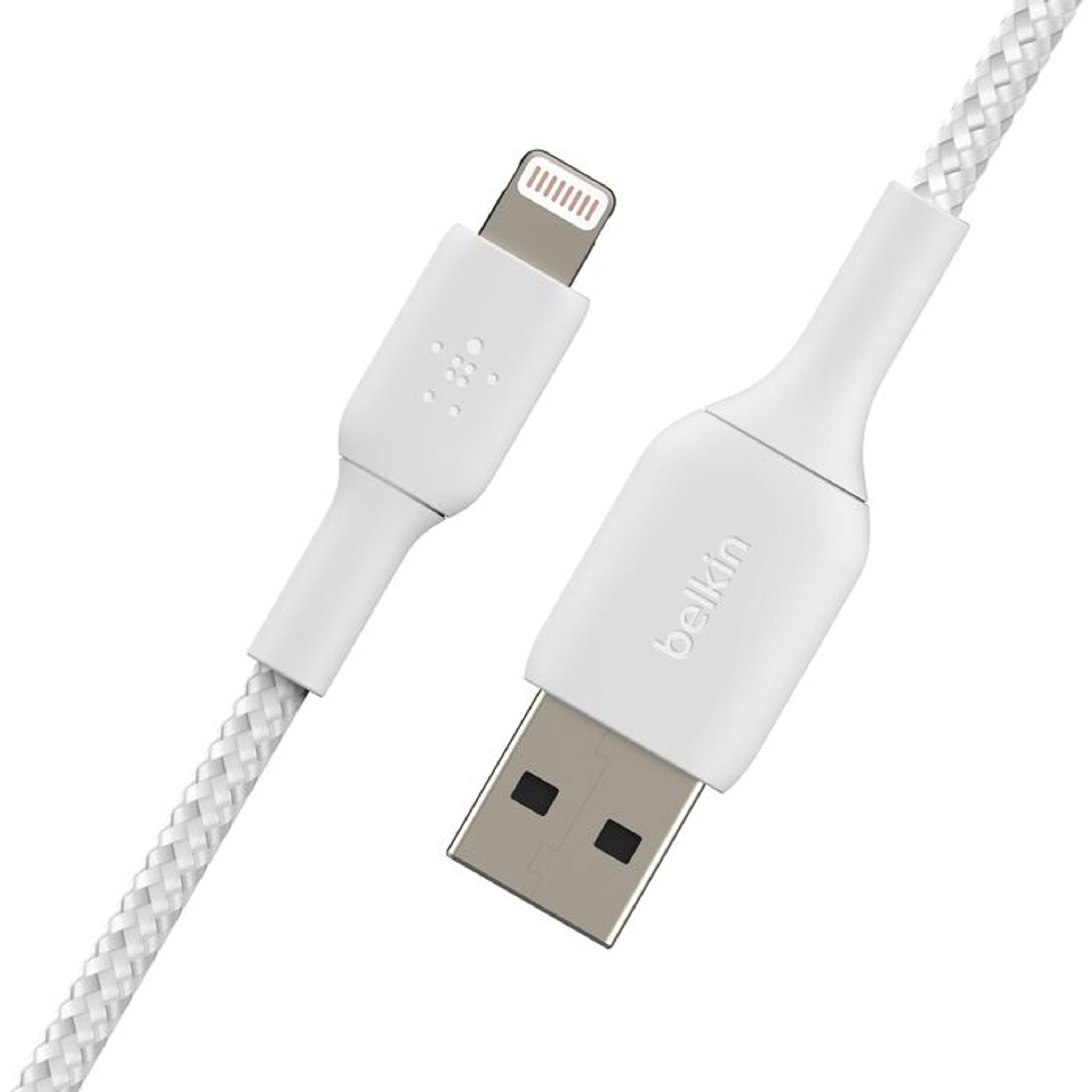 Belkin BoostCharge Braided Lightning to USB-A Cable 2M White CAA002bt2MWH tl:d0af0b72