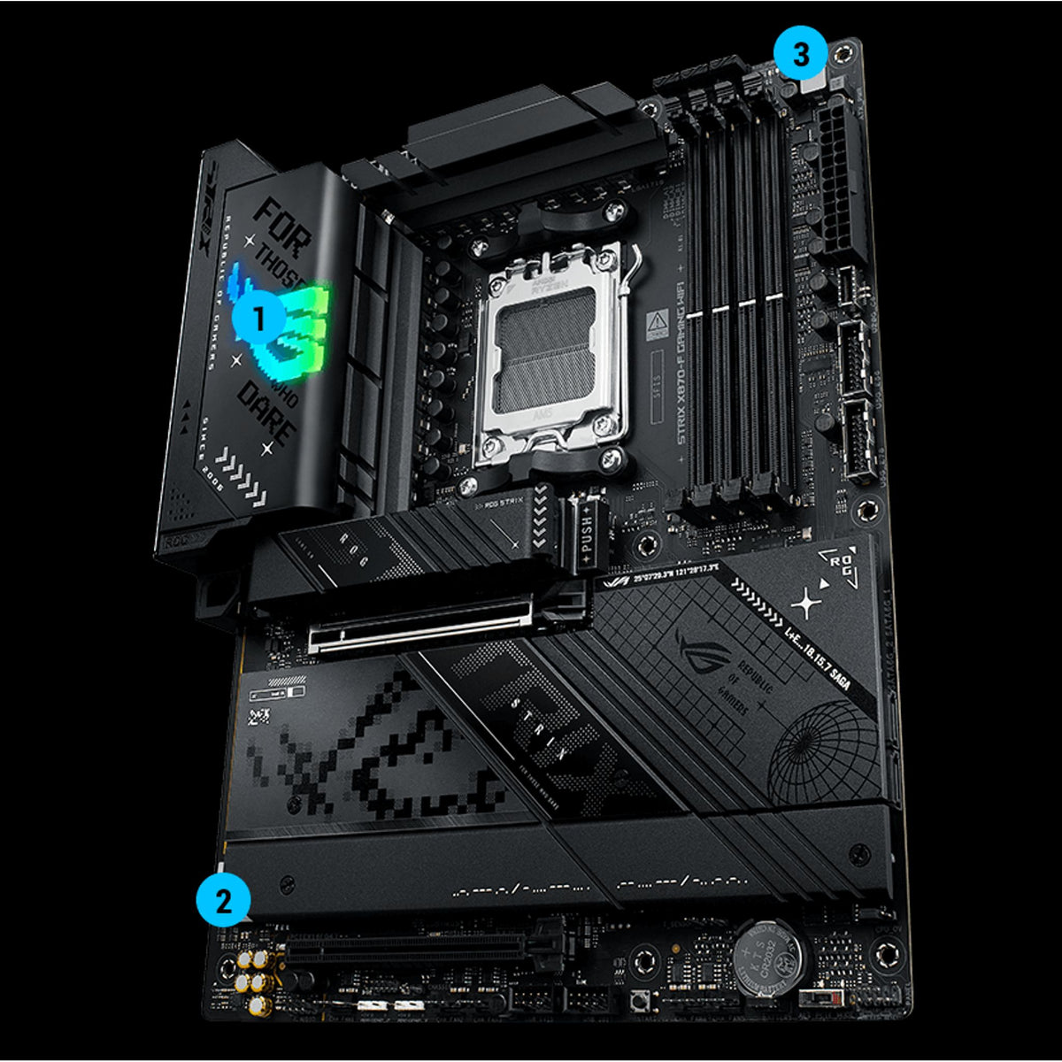 ASUS ROG STRIX X870-F GAMING WIFI AM5 DDR5 192GB 4x M.2 PCIe 5.0 WiFi 7 tl:de2955de