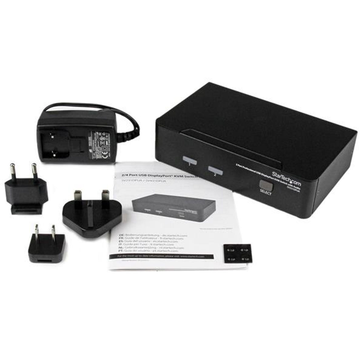 StarTech.com 2 Port USB DP KVM Switch with Audio WQUXGA 3840x2400 Desktop
