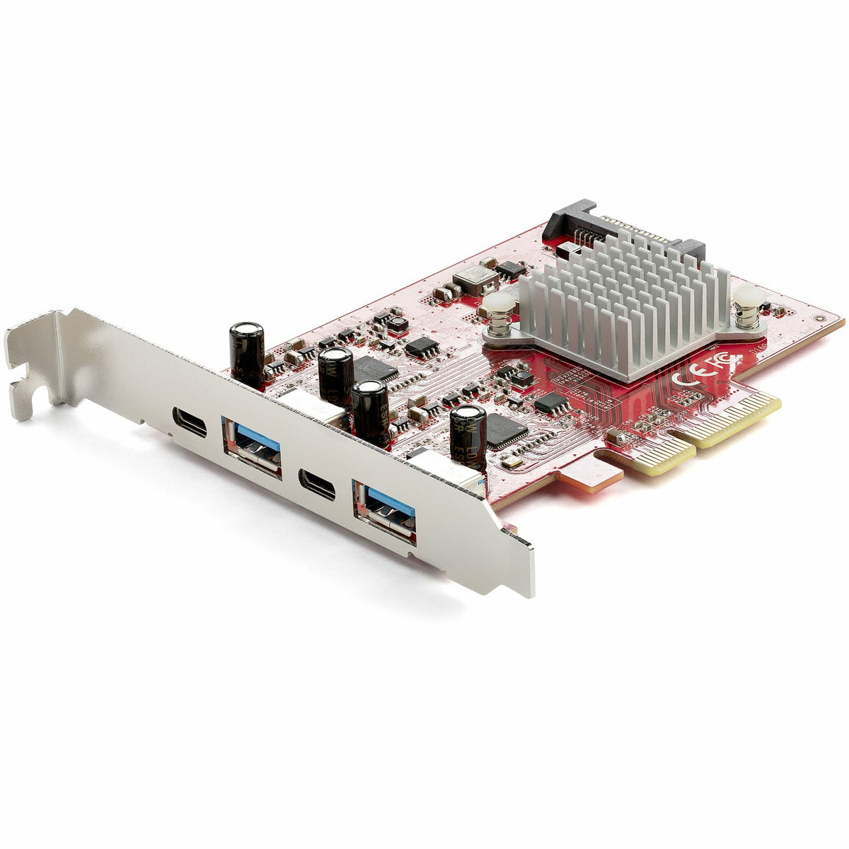 StarTech.com USB Adapter - PCI Express x4 - Plug-in Card - Red - UASP Support