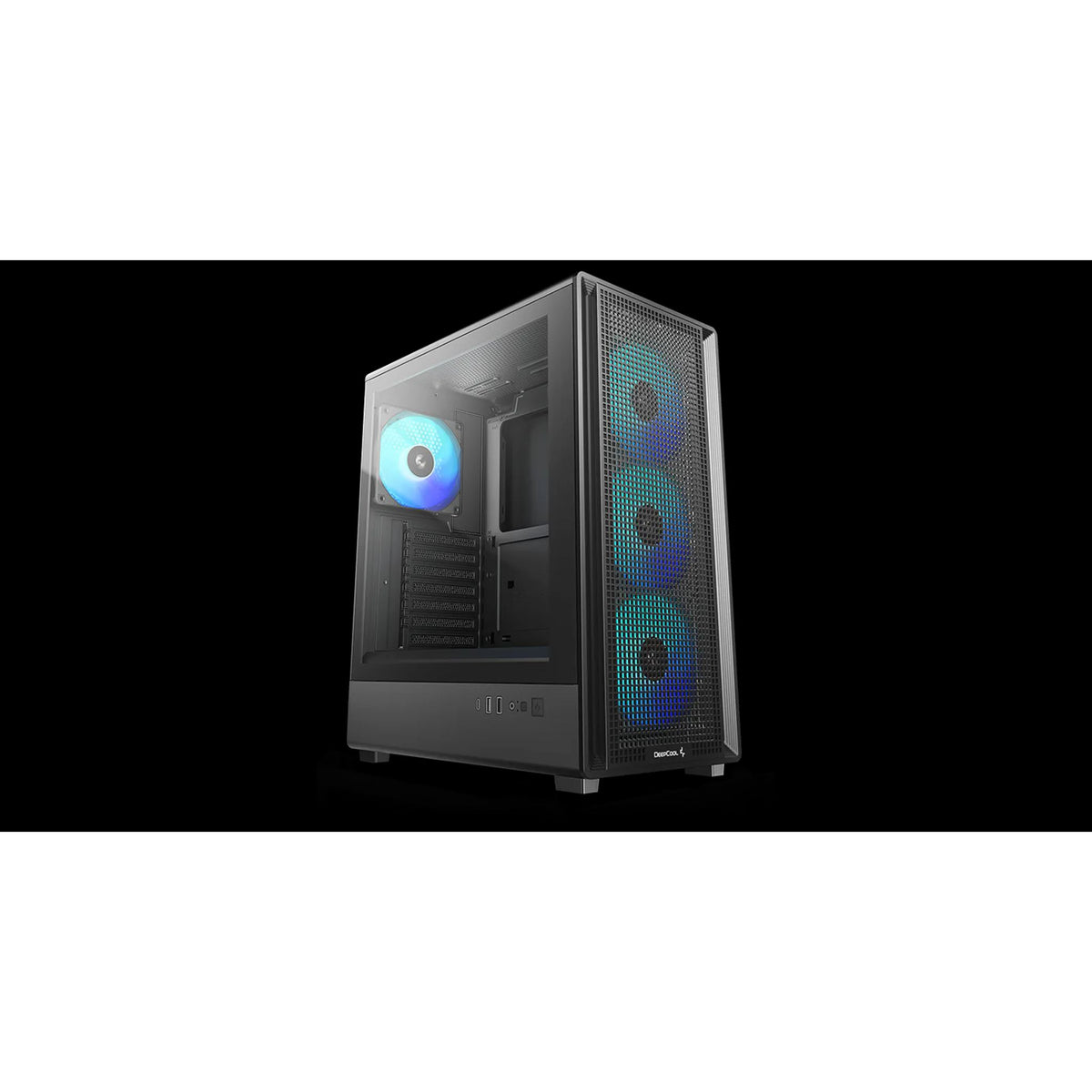 DEEPCOOL CC550 4F High Airflow Mid-Tower ATX Case 4 Pre-Installed Fans USB3.0 Type-C Audio tl:10cc8891
