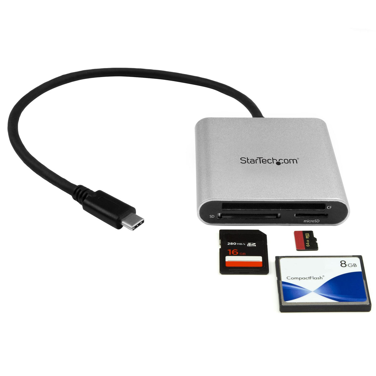 StarTech.com USB-C Multi-Card Reader SD microSD CF USB 3.0