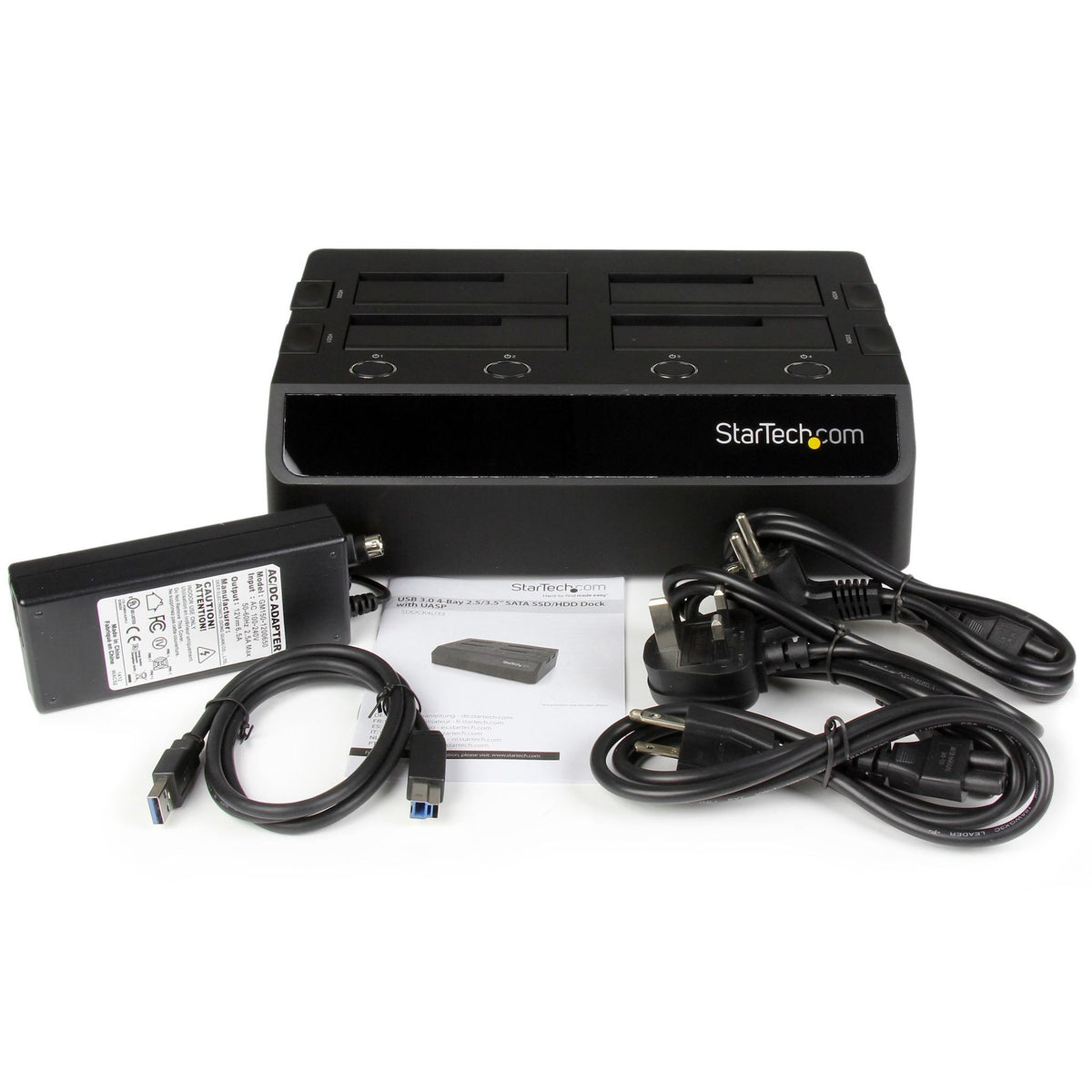 StarTech.com Quad-Bay SATA/600 USB 3.0 Hard Drive Dock Black