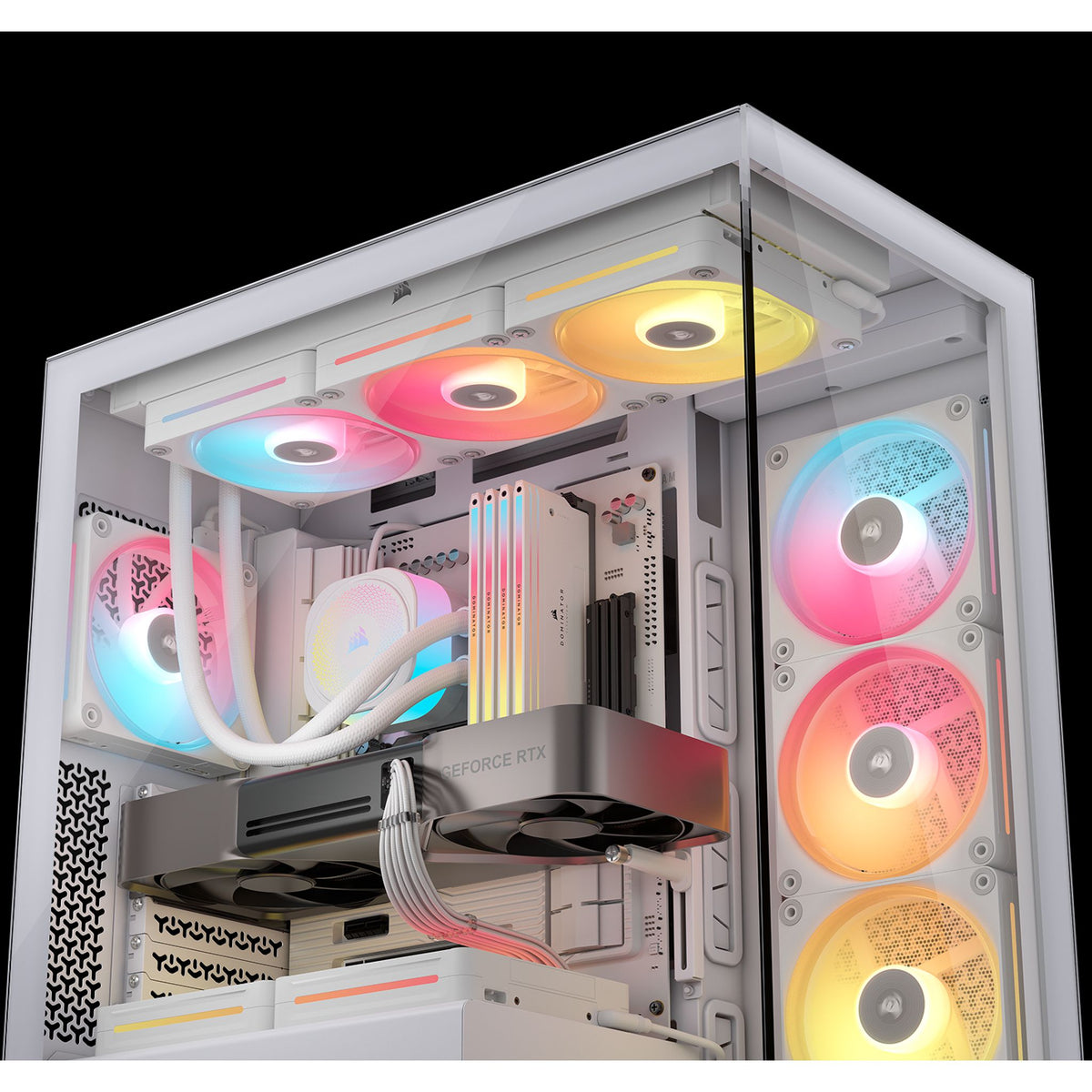 Corsair 3500X LX-R RGB E-ATX White Mid-Tower Case 360MM Rad USB-C tl:b29653d2