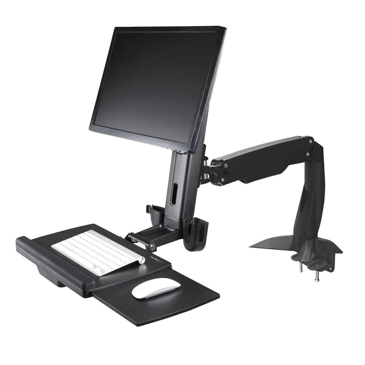StarTech.com Sit-Stand Monitor Arm Desk Mount 27" VESA Display Keyboard Tray