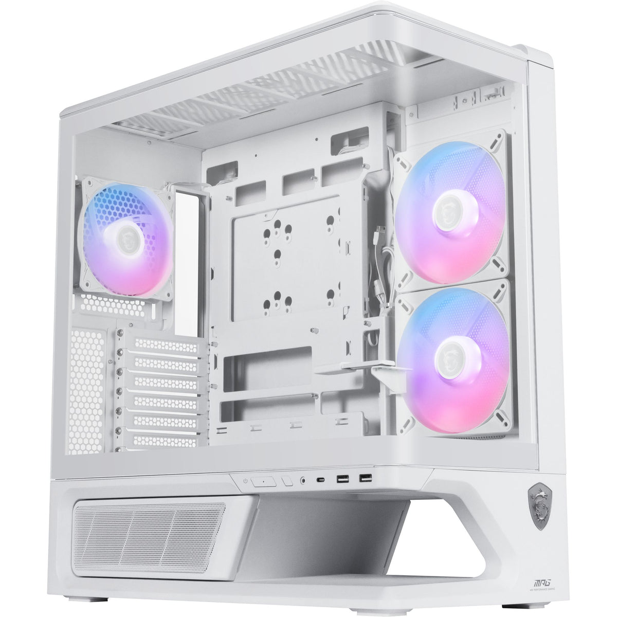 MSI ATX Mid Tower Curved TG Front 2x140mm ARGB Side 1x120mm ARGB Rear Floating