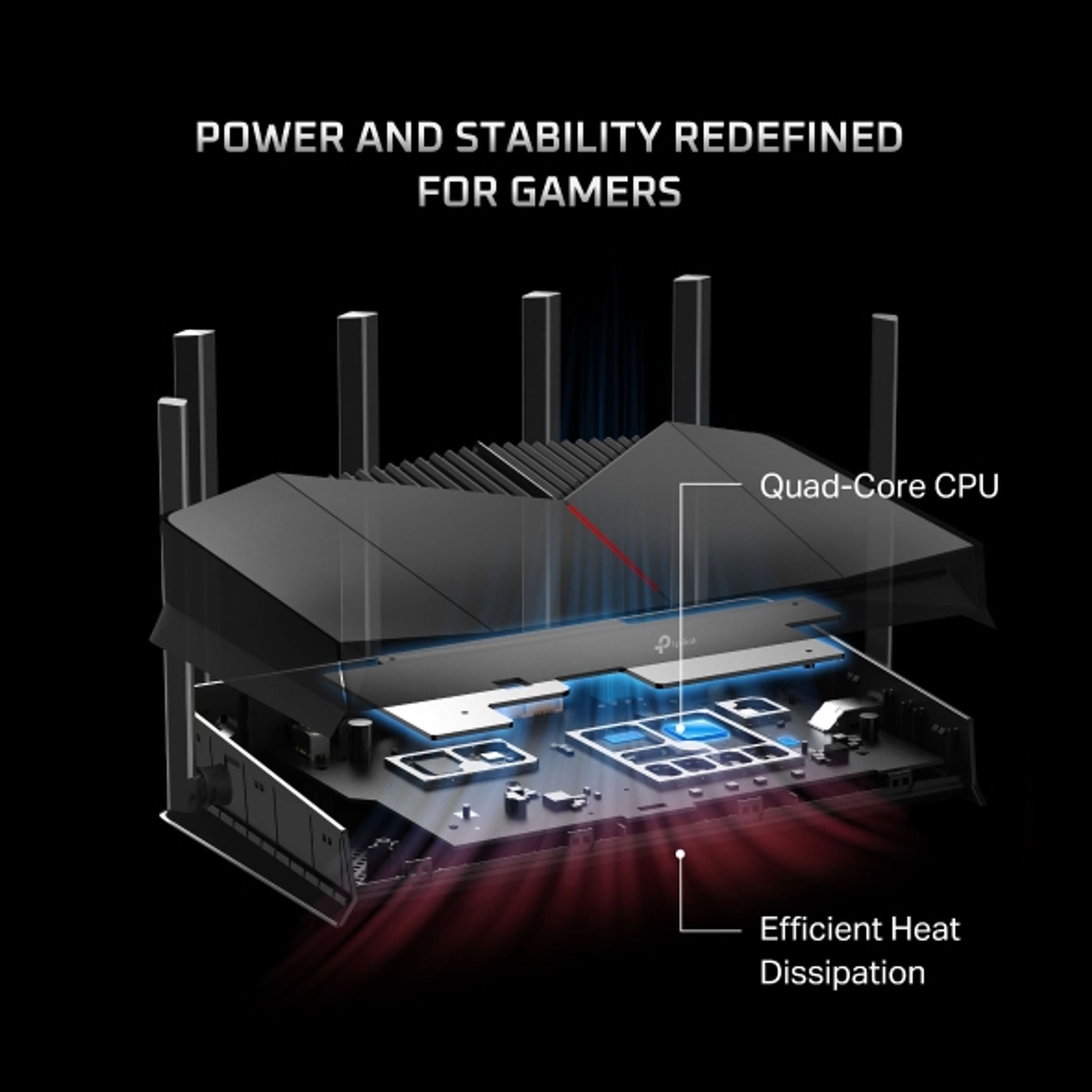 TP-Link Archer GE400 BE6500 Dual-Band Wi-Fi 7 Gaming Router 6x External Antennas tl:6305bfc8