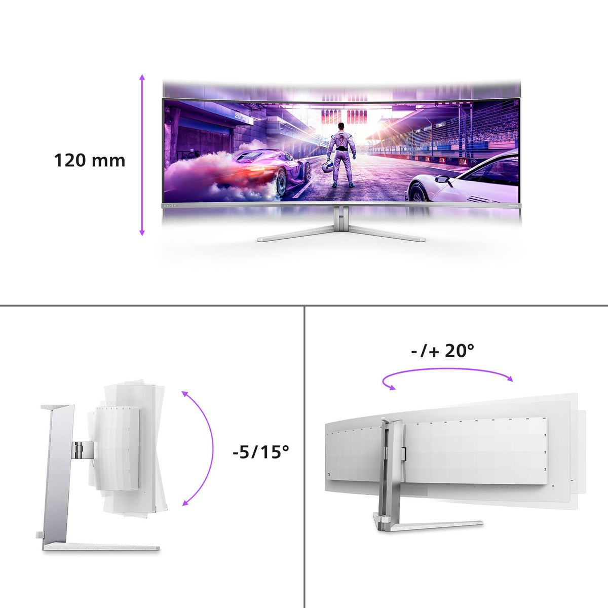 Philips Evnia 49M2C8900L 49" 144Hz Curved QD-OLED Gaming Monitor AmbiGlow
