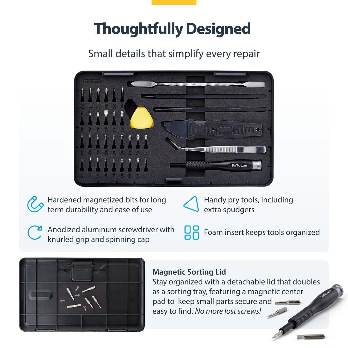 StarTech.com 40-Piece Computer Repair Toolkit 30-Bit Precision Screwdriver Set