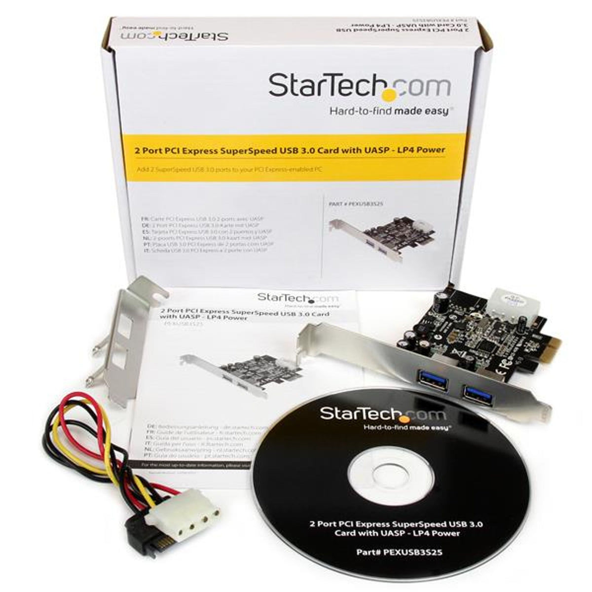 StarTech USB Adapter PCI Express x1 2x USB 3.0 Black