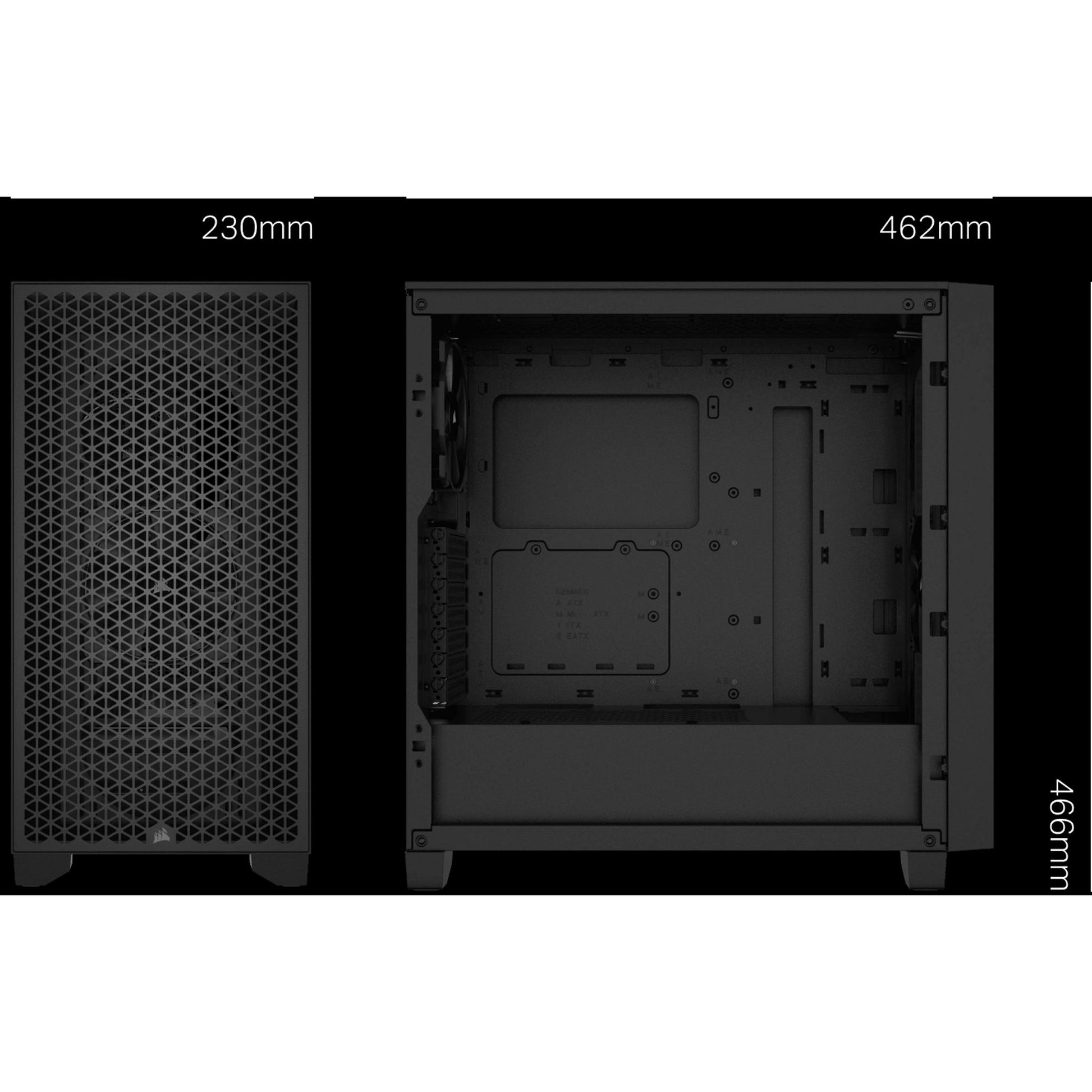 Corsair 3000D AIRFLOW Mid-Tower Case Black Steel Tempered Glass ATX 7Slots 360GPU 170CPU tl:7a1e0b67