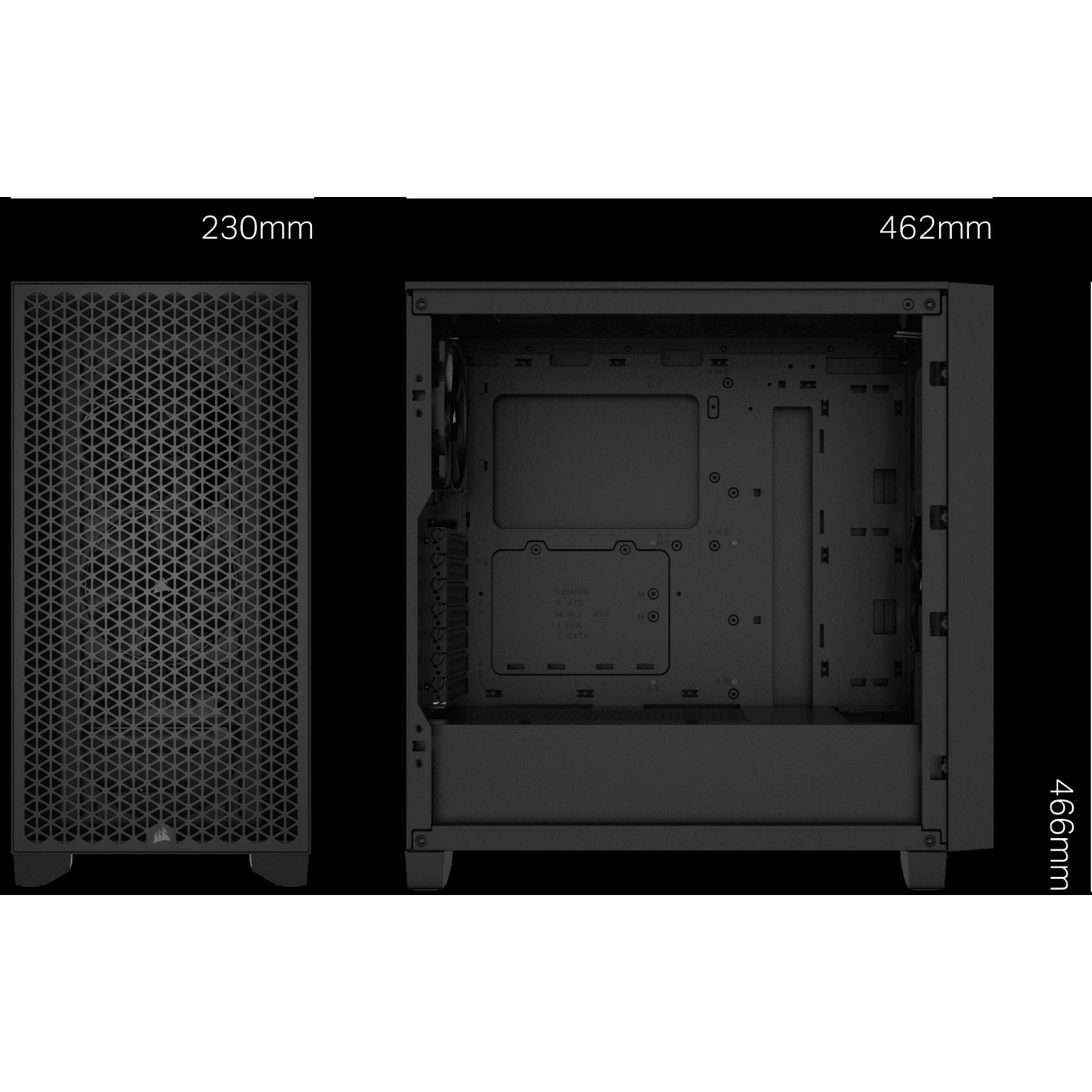 Corsair 3000D AIRFLOW Mid-Tower Case Black Steel Tempered Glass ATX 7Slots 360GPU 170CPU tl:7a1e0b67