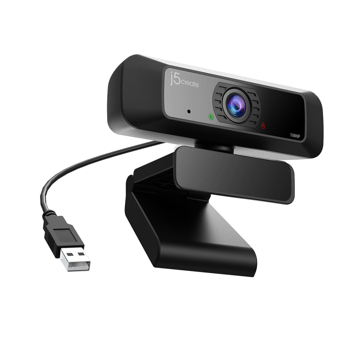 j5create JVCU100 Webcam - 2 Megapixel - 30 fps - Black - USB 2.0 Type A - 1