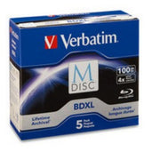 Verbatim M-DISC Blu-ray BDXL 6x 100GB 5pk 120mm