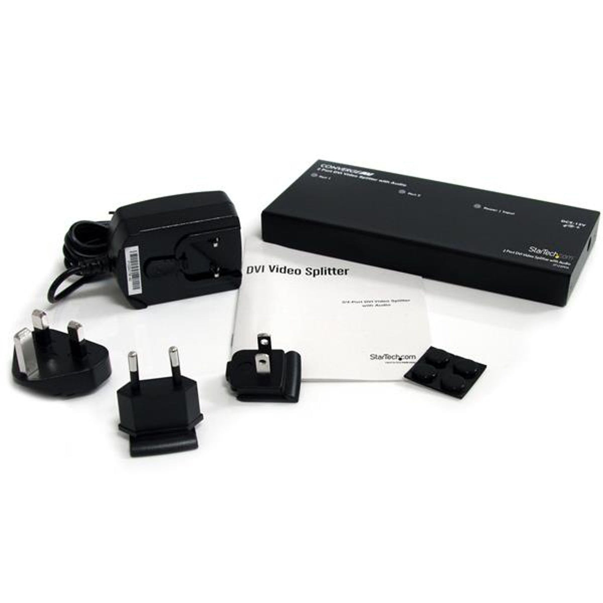 StarTech.com Signal Splitter Aluminium Black DVI In DVI Out 1920x1200 10m Max