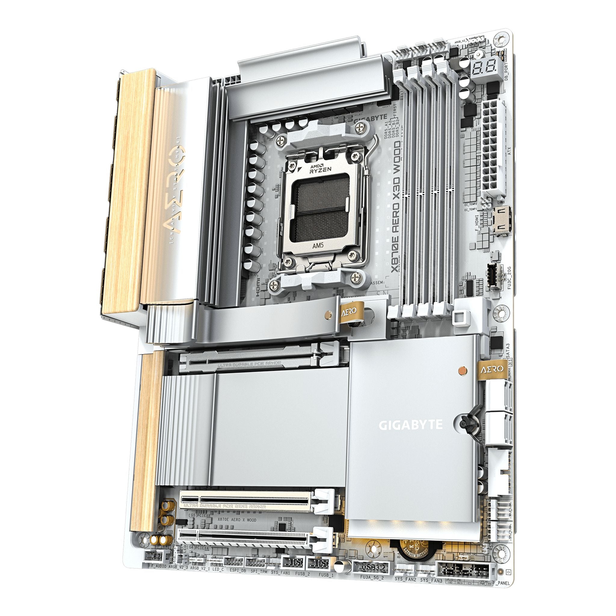 Gigabyte X870E AORUS XTREME WOOD AM5 DDR5 256GB USB4 Wi-Fi 7 PCIe 5.0 M.2 HDMI ATX Motherboard tl:302e4f6f