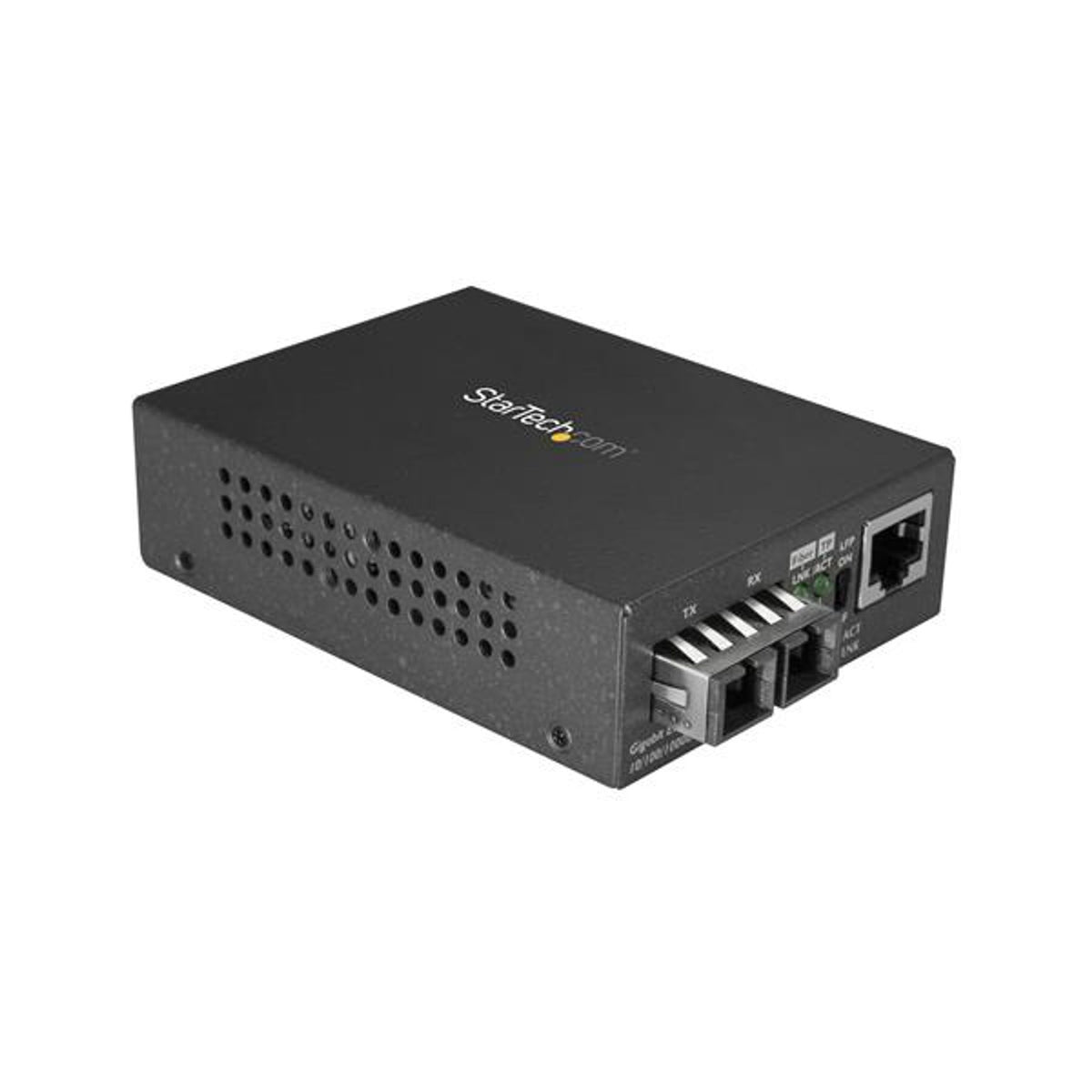 StarTech.com Gigabit Ethernet Media Converter 2 Port Twisted Pair Optical Fiber
