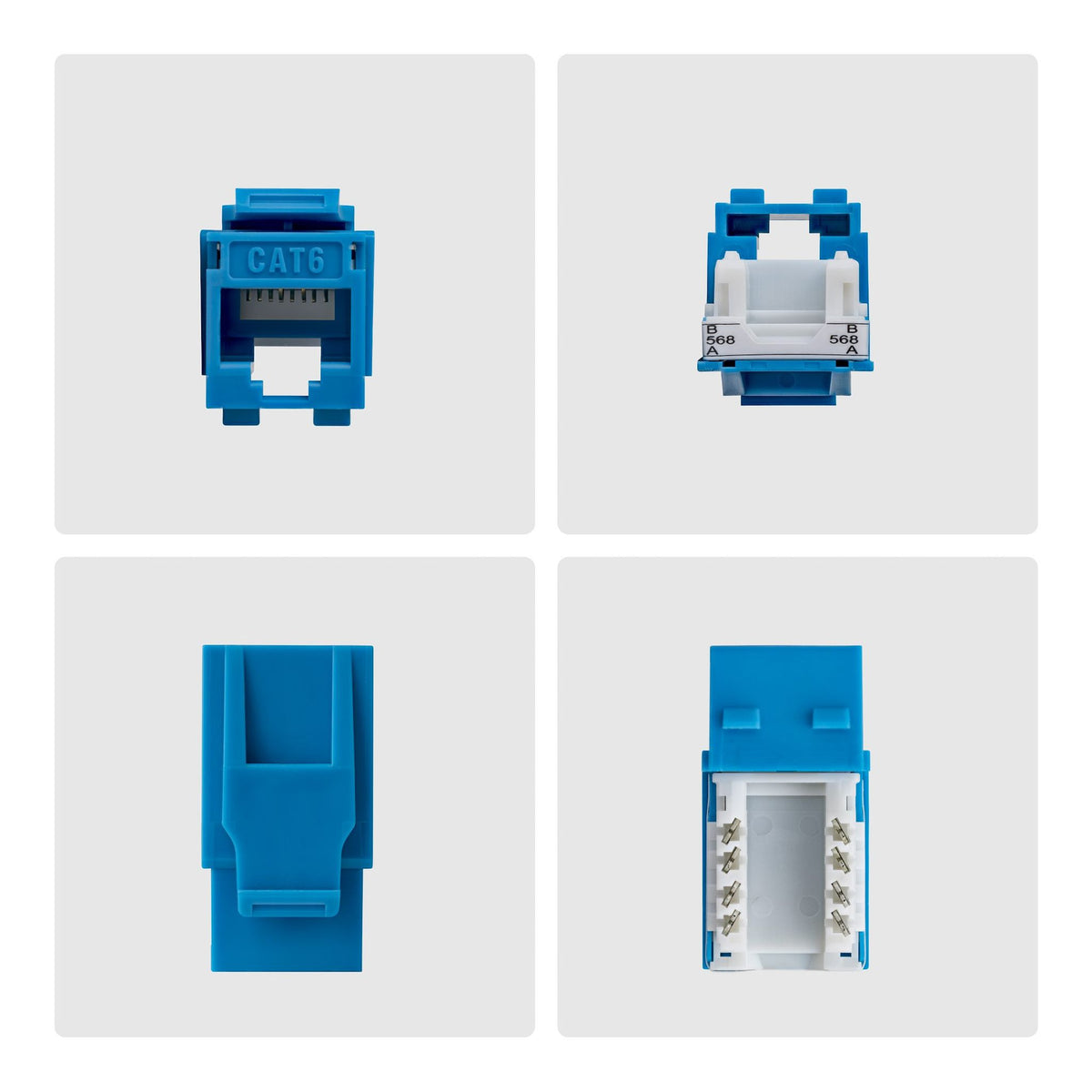 StarTech Cat6 Keystone Jack 24-Pack RJ45 Blue